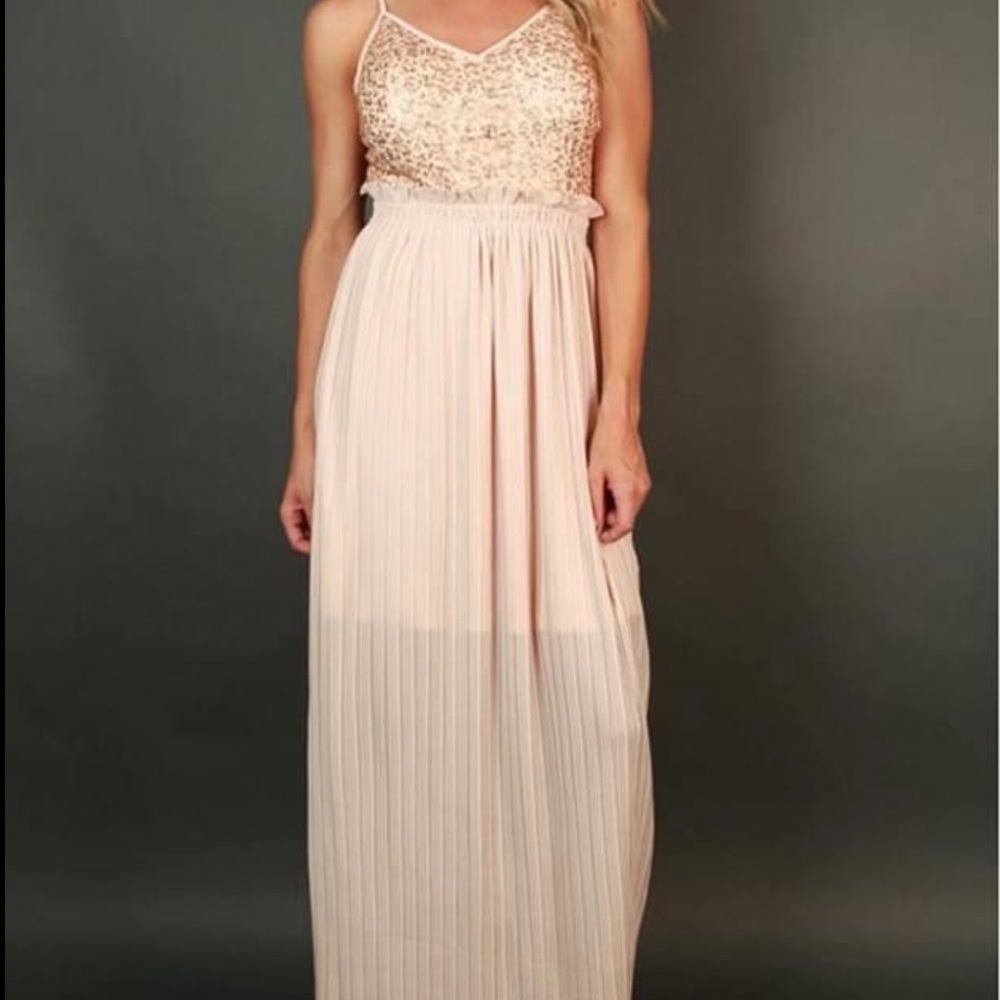 Champagne Maxi dress